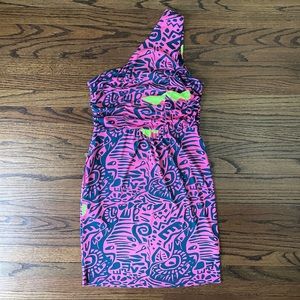 Tracy Negoshian one shoulder dress